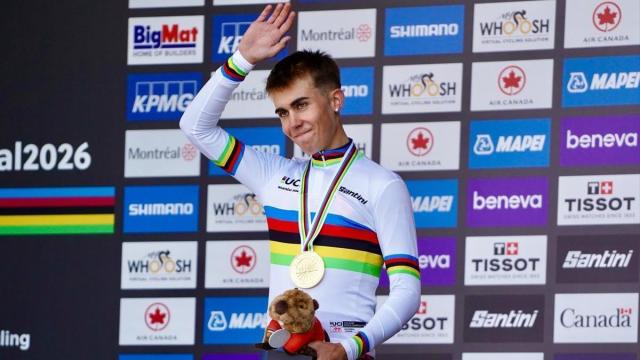 Benjamín Noval, campeón del Mundo de crono júnior.