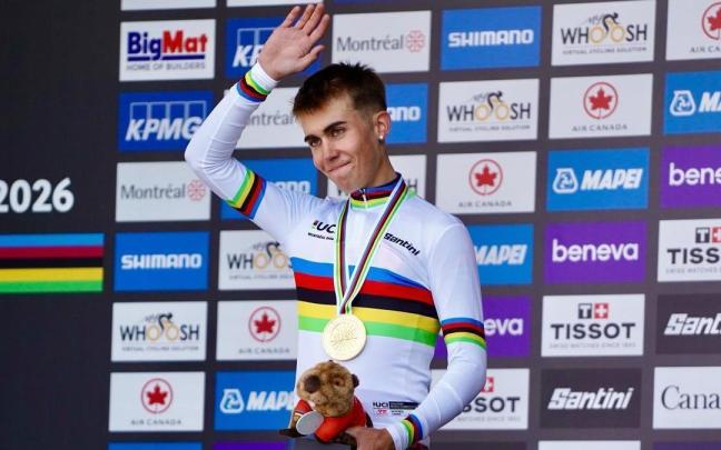Benjamín Noval, campeón del Mundo de crono júnior.