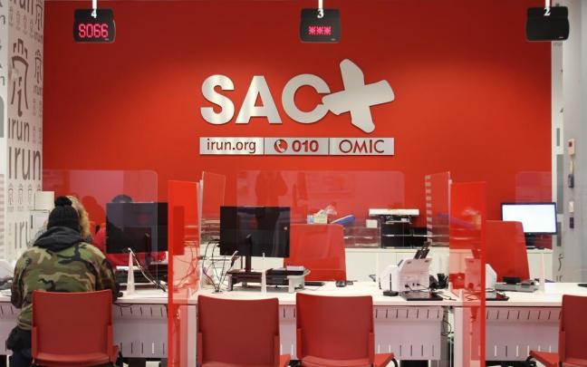 Foto de las oficinas del Servicio de Atención Ciudadana (SAC) de Irun. / N.G. Foto de las oficinas del Servicio de Atención Ciudadana (SAC) de Irun.