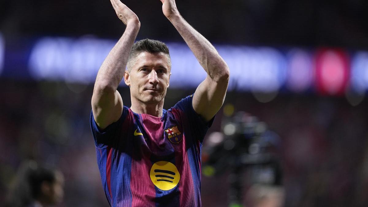 Robert Lewandowski con el FC Barcelona