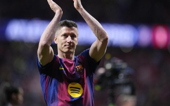 Robert Lewandowski con el FC Barcelona