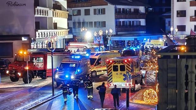 Incendio en una estación de esquí suiza.