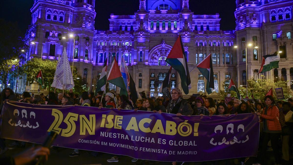 Imagen de una manifestación contra la violencia machista.