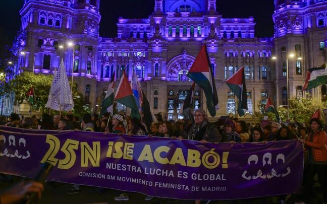 Imagen de una manifestación contra la violencia machista.
