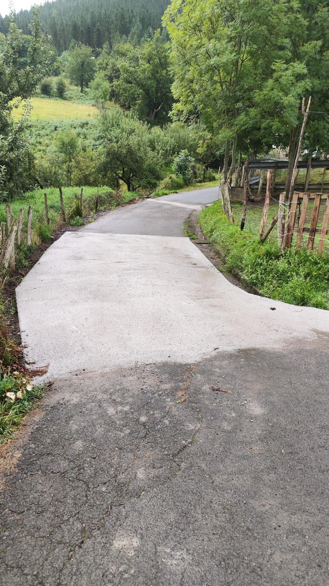 Imagen de uno de los caminos reparados.