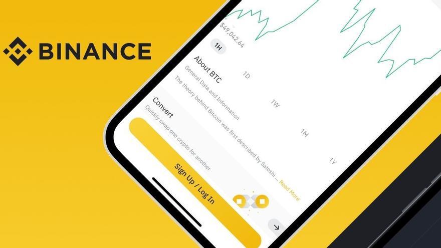 La plataforma de criptoactivos Binance.