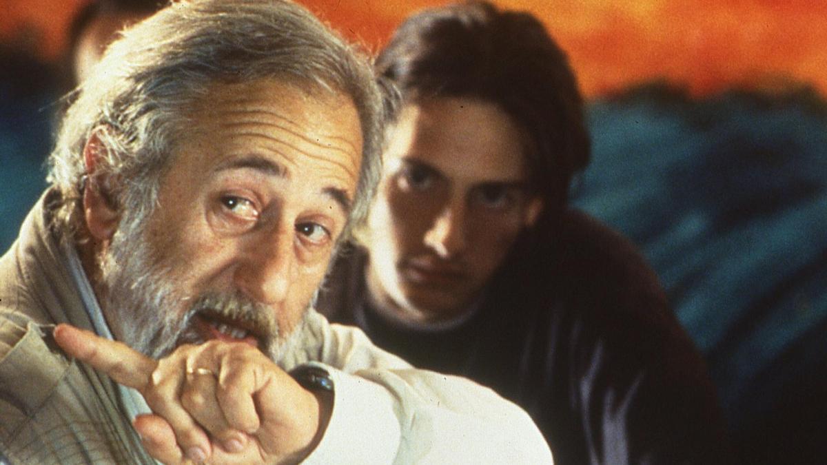 Adolfo Aristarain, junto a Juan Diego Botto en el rodaje de'Martín (Hache)'.