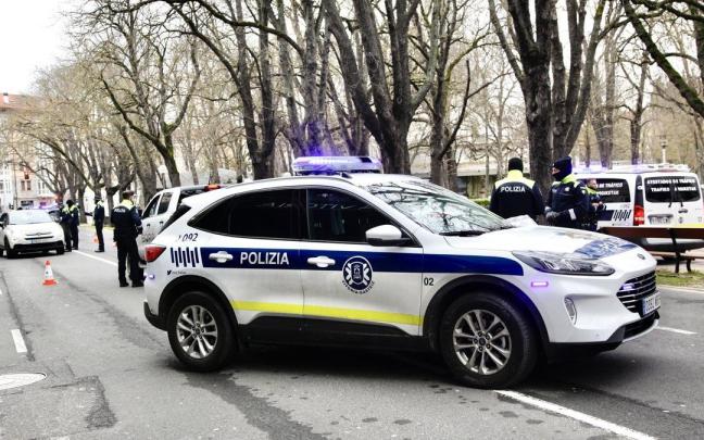 Control de la policía municipal en Gasteiz