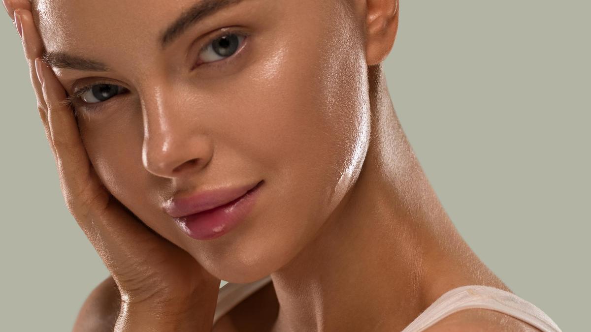 Piel con efecto cristal