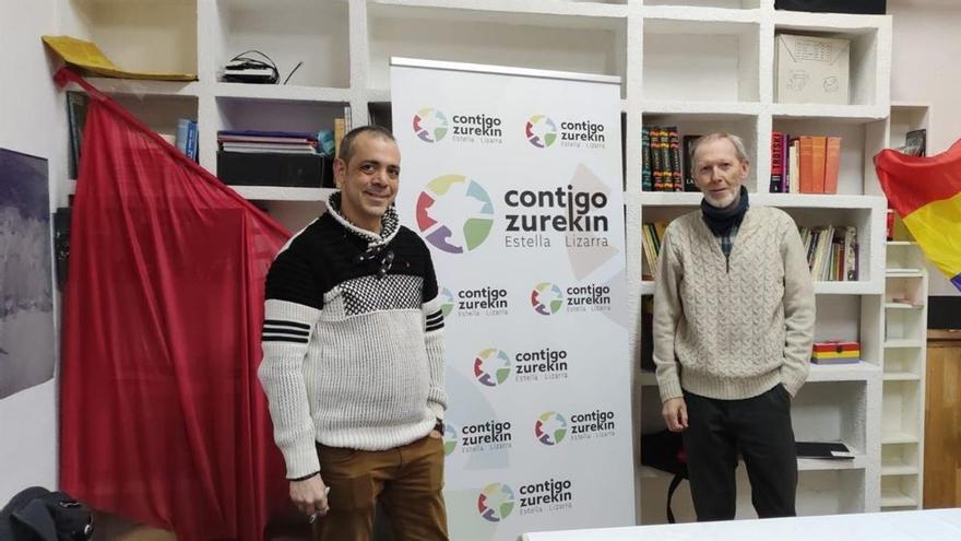 Rubén Virto Capa y Mikel González Echeverri, candidatos de Contigo Estella al ayuntamiento de esta localidad