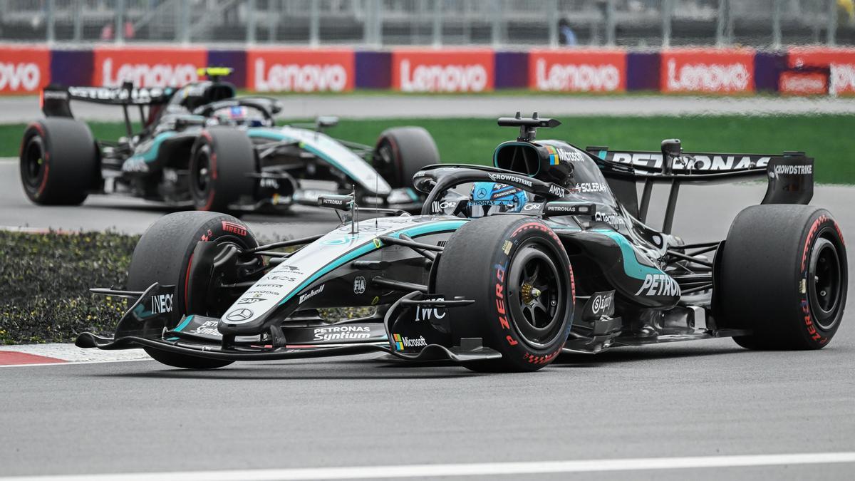 George Russell lidera el Gran Premio de Canadá ante Kimi Antonelli.
