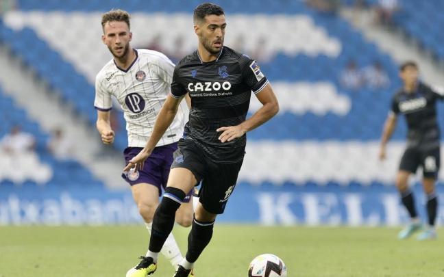 Mikel Merino en el encuentro ante el Toulouse de la pasada pretemporada. / JAVIER COLMENERO