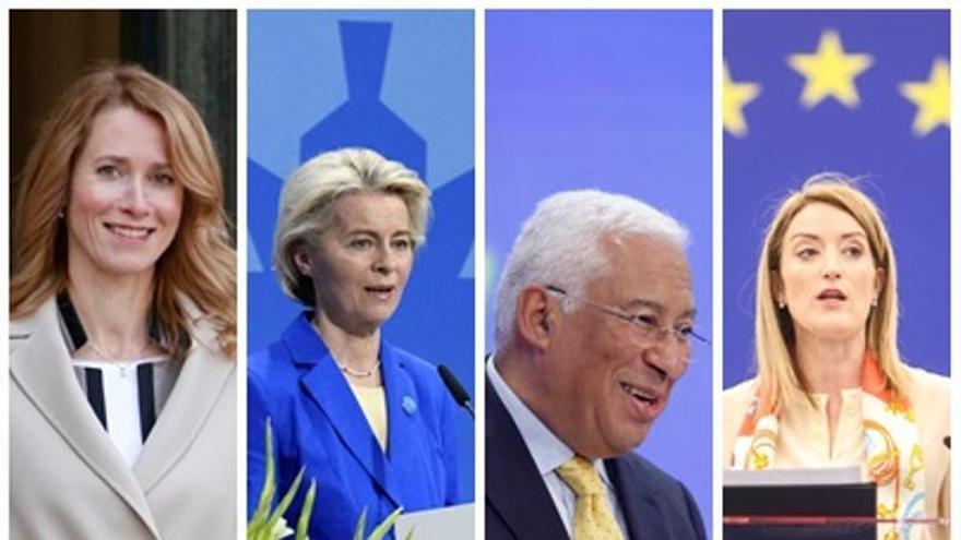 Ursula von der Leyen, António Costa , Roberta Metsola y Kaja Kallas, son los nombres que suenan para dirigir las principales instituciones europeas.