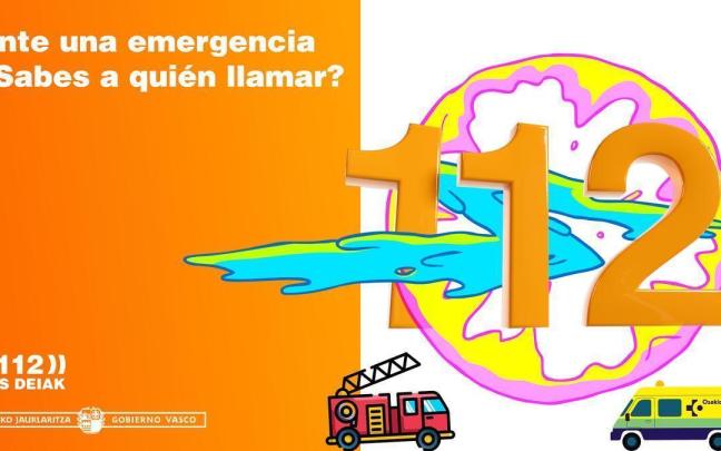 La campaña con la que el Gobierno vasco enseña a utilizar el 112 a los niños La campaña con la que el Gobierno vasco enseña a utilizar el 112 a los niños