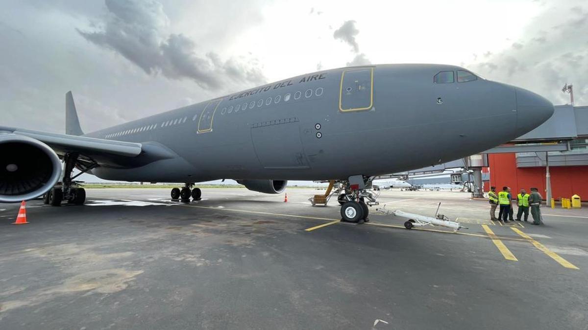 El avión A330 del Ejército del Aire fletado por el Gobierno español para la evacuación.