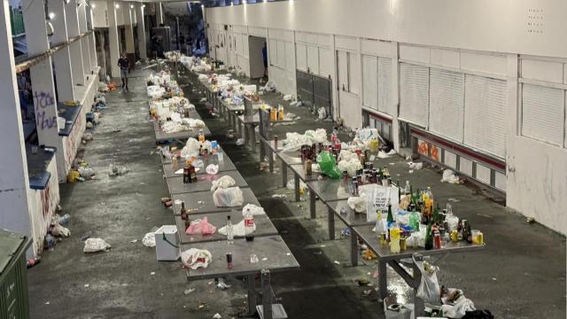 Los jeltzales lamentan cómo quedó el municipio tras la fiesta