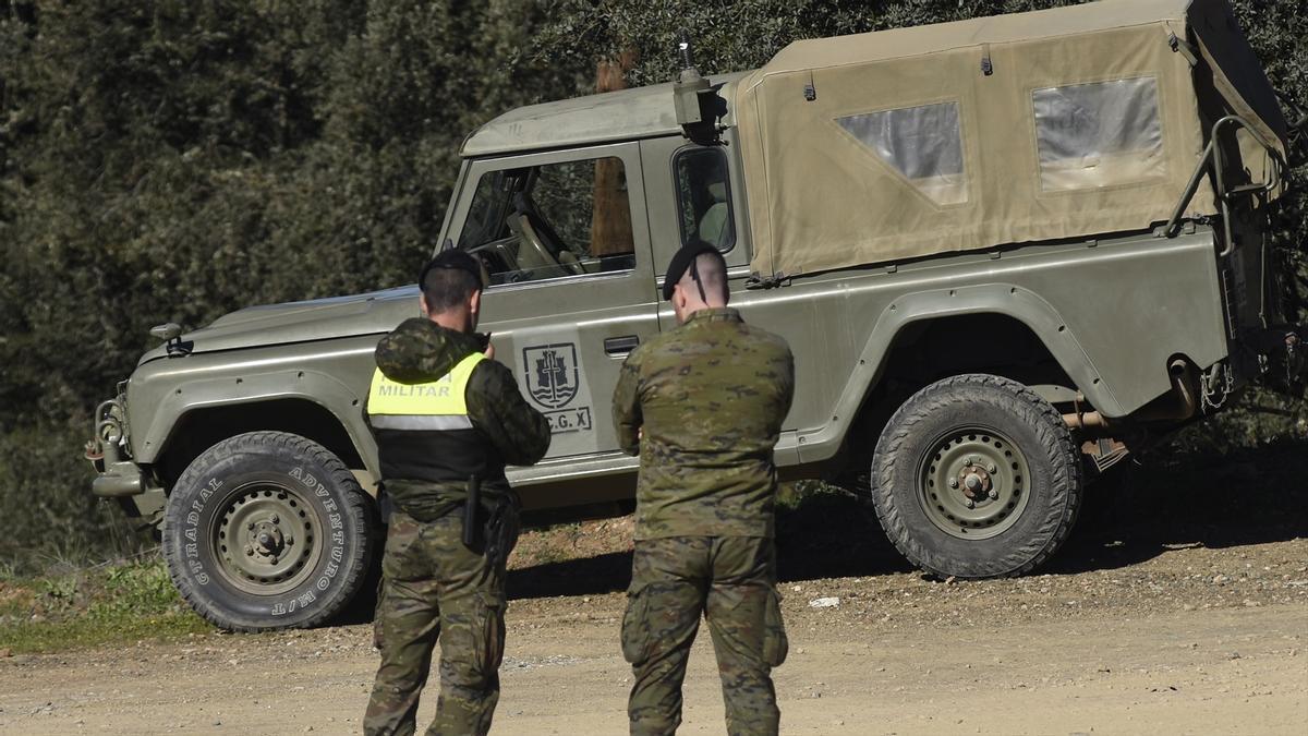 El Ejército acordona el lugar donde han desaparecido dos militares durante unas maniobras en Córdoba.