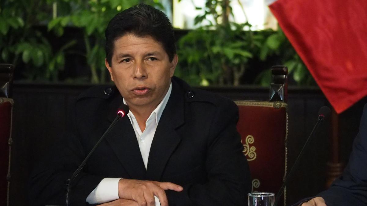 Pedro Castillo, durante su mandato como presidente de Perú.