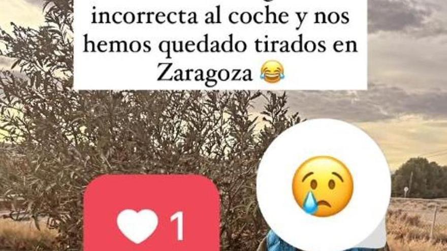 Tania Llasera en una story de Instagram