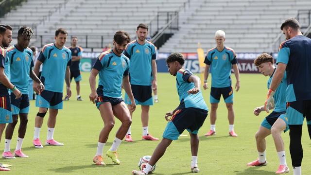 Entrenamiento de España previo a su debut en el Mundial.