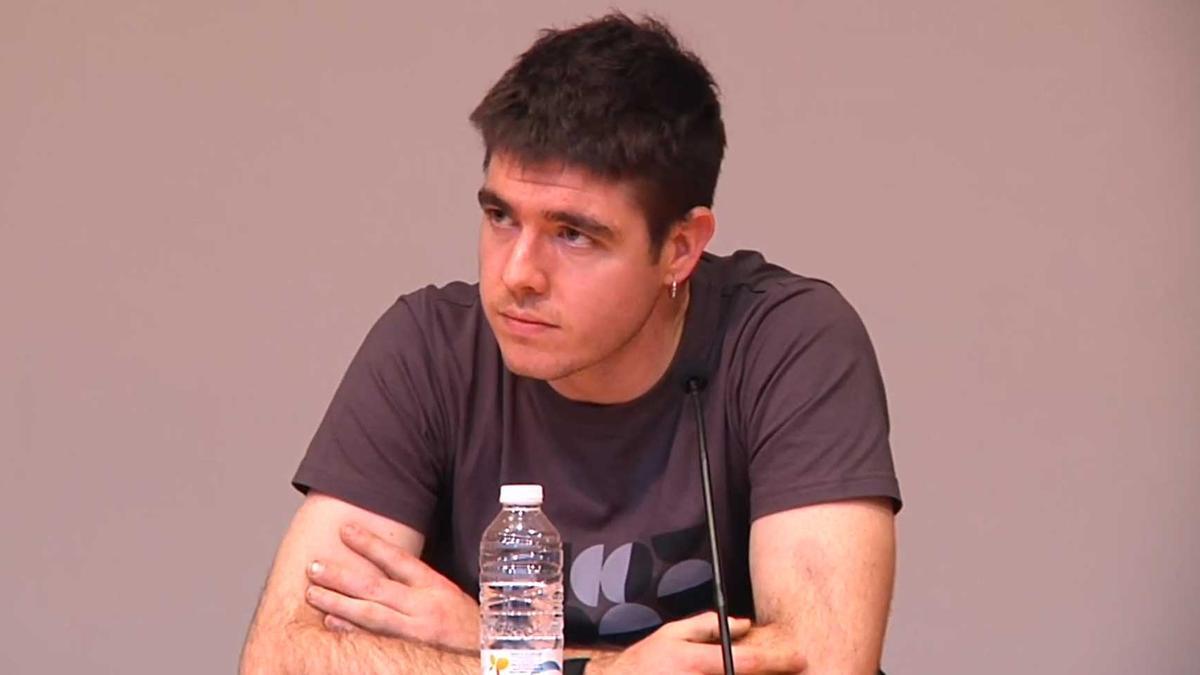 Iker Irribarria, durante la rueda de prensa que ha ofrecido este miércoles.