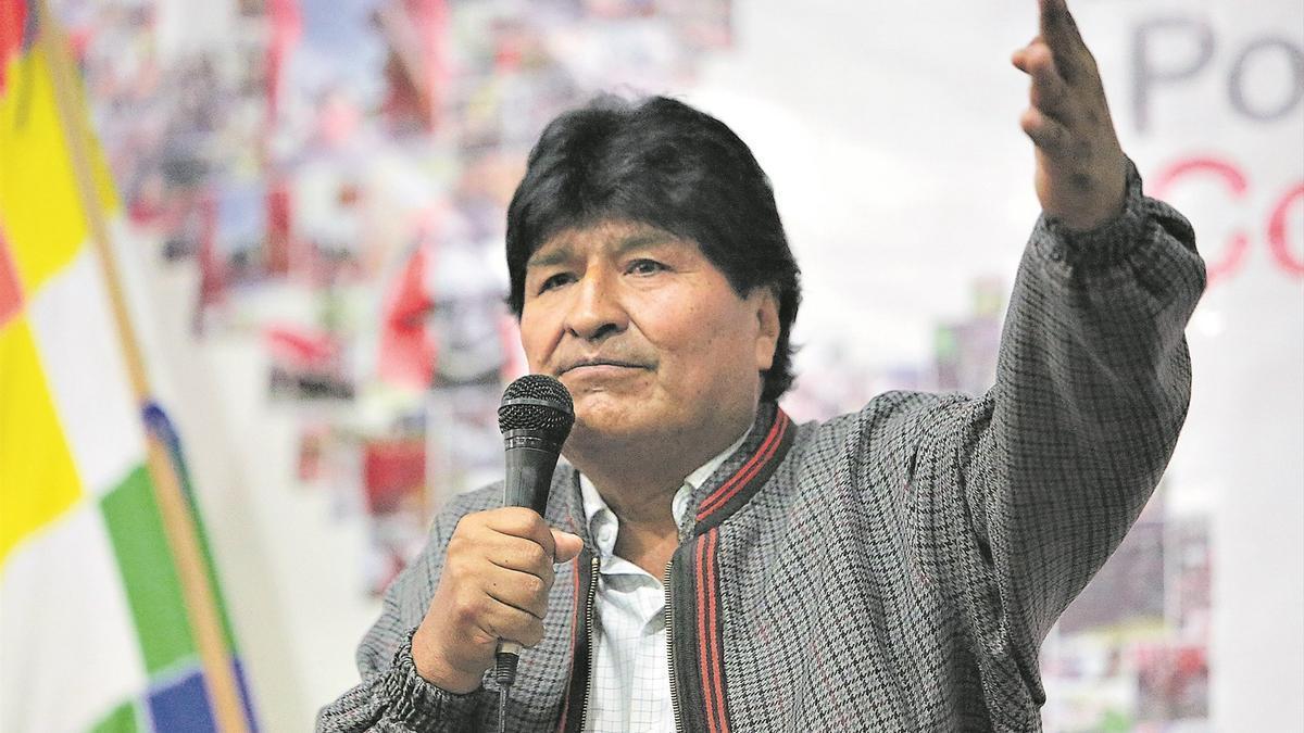 El ex presidente boliviano, Evo Morales, en un mitin en Arequipa, Perú, en una imagen de archivo