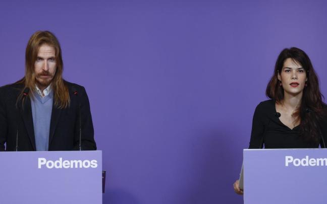 Pablo Fernández e Isa Serra, durante su comparecencia.