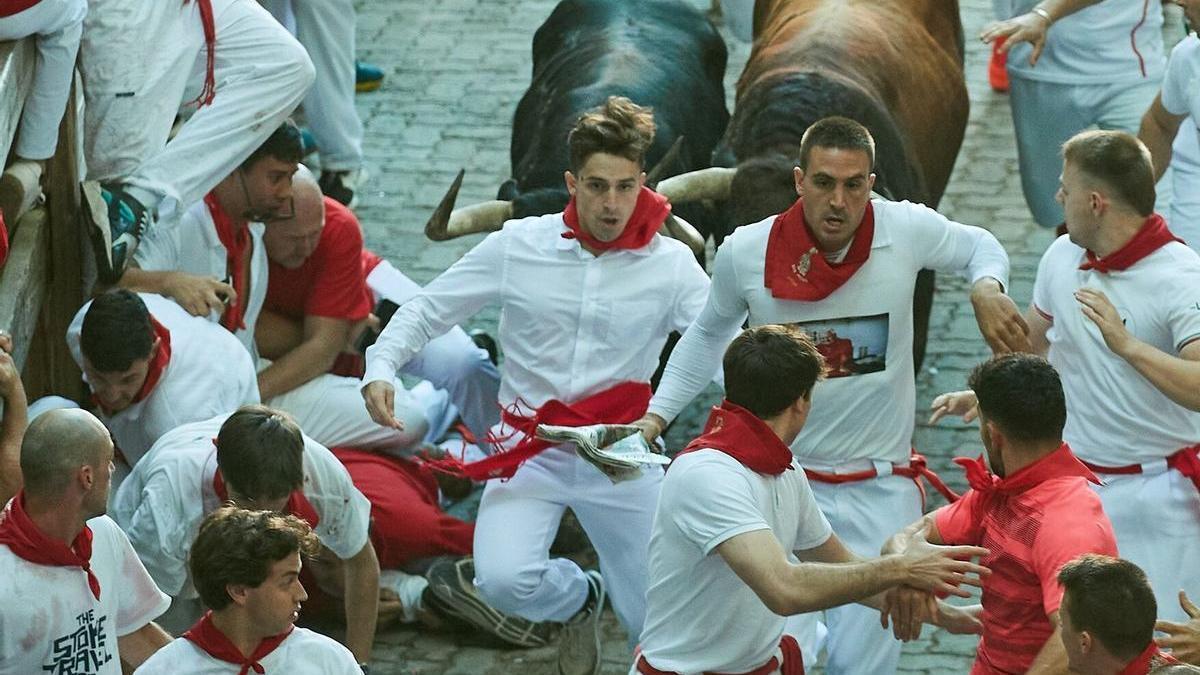 Un encierro en San Fermín 2024.