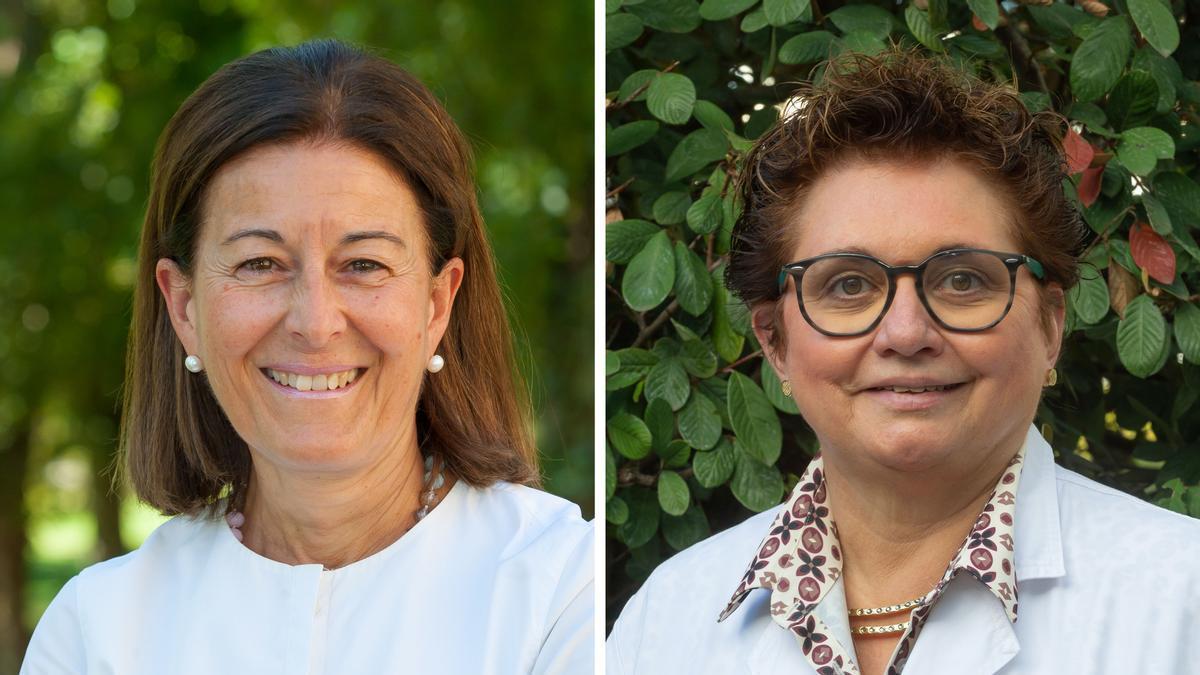 Mercedes Pérez y Marta Ferrer, decanas de las Facultades de Enfermería y Medicina, respectivamente