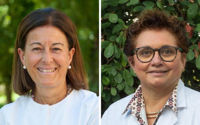 Mercedes Pérez y Marta Ferrer, decanas de las Facultades de Enfermería y Medicina, respectivamente