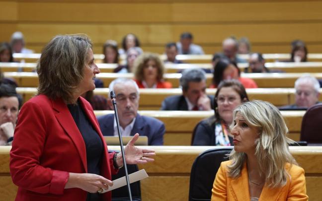Teresa Ribera durante la sesión de control al Gobierno español en el Senado.