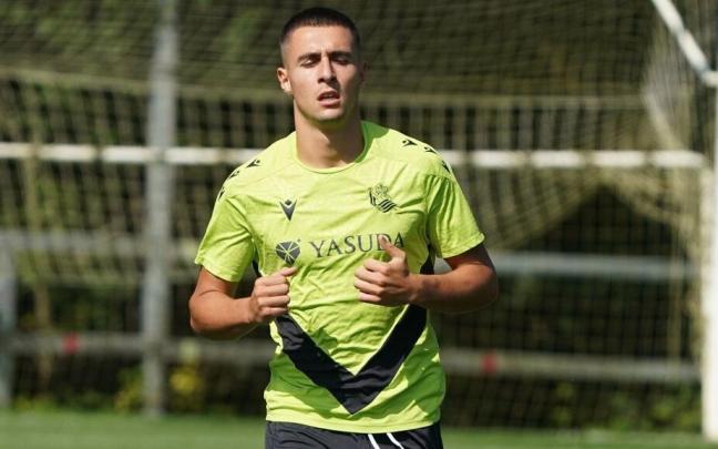 Jon Karrikaburu, esta pretemporada en Zubieta. / RUBEN PLAZA