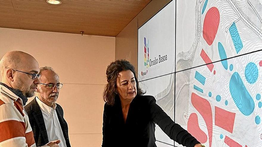 Bilbao, Bazeta e Ibarrola en la presentación de la 2ª fase del proyecto.