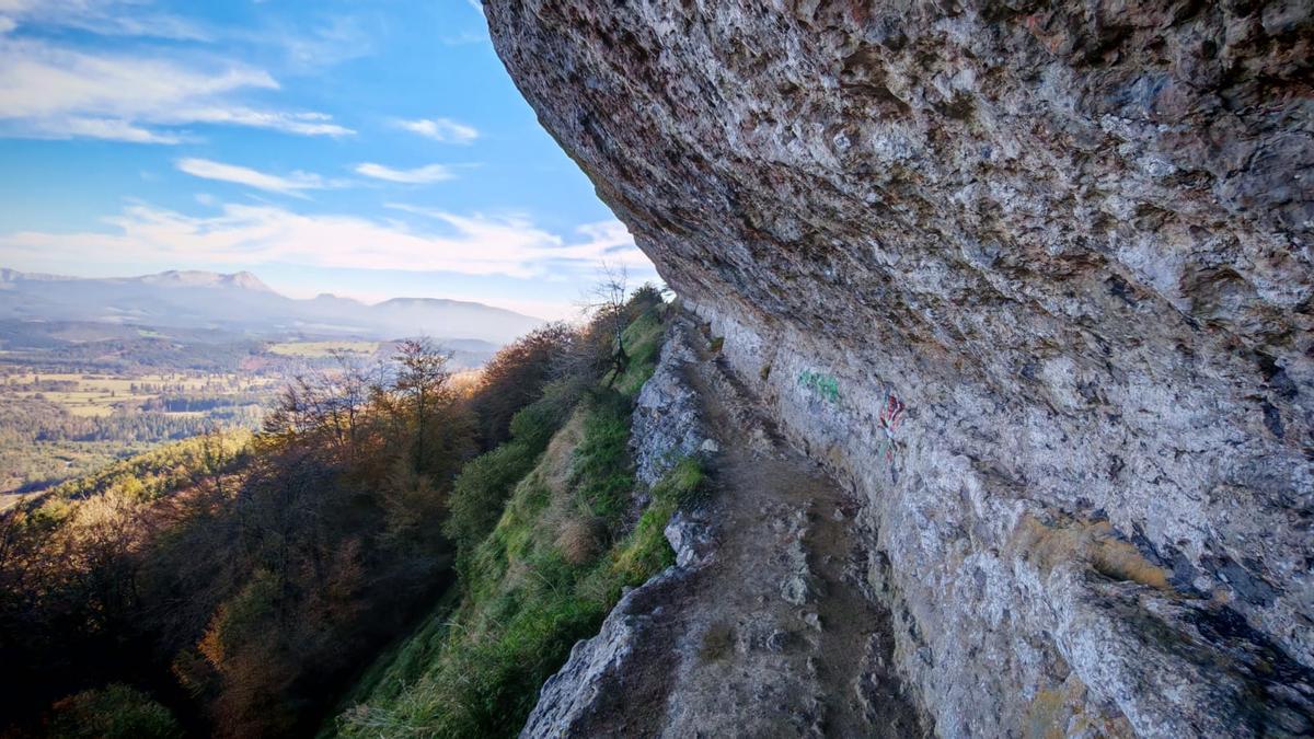 El paso de Atxuri es estrecho pero para nada peligroso