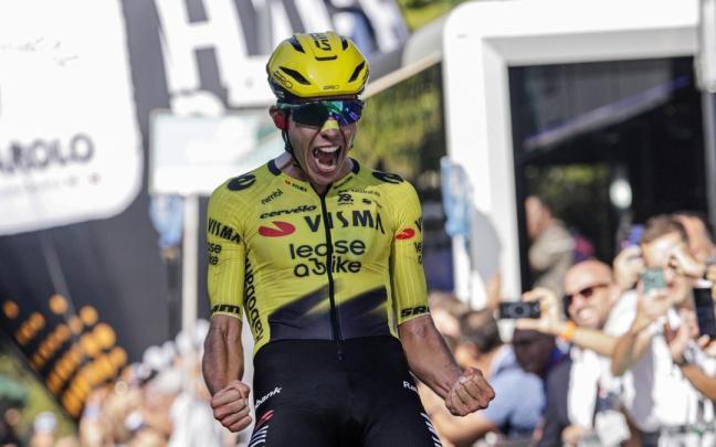 Piganzoli festeja la victoria.