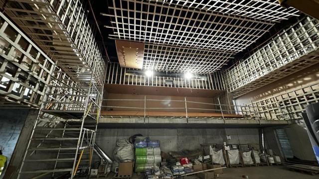 Interior del Antzoki de Laudio en obras