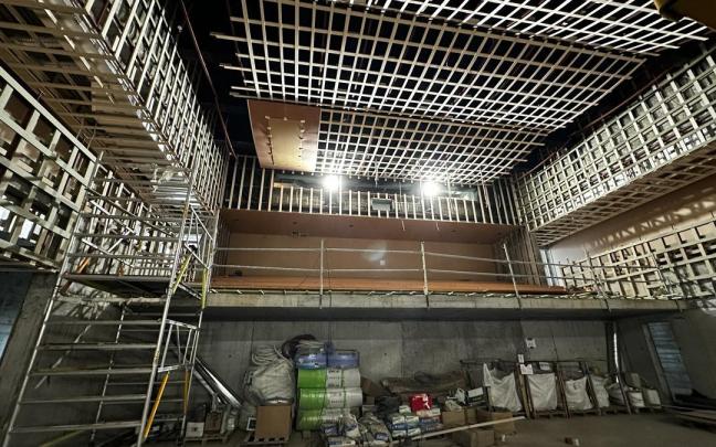 Interior del Antzoki de Laudio en obras