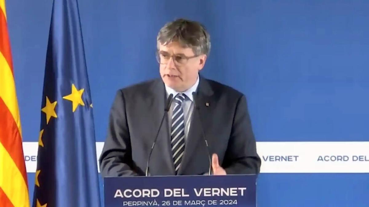 Carles Puigdemont presentó ayer el llamado ‘Acord del Vernet’.