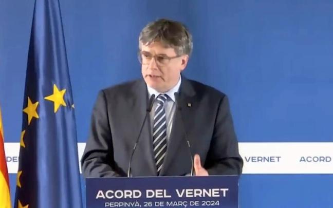 Carles Puigdemont presentó ayer el llamado ‘Acord del Vernet’.