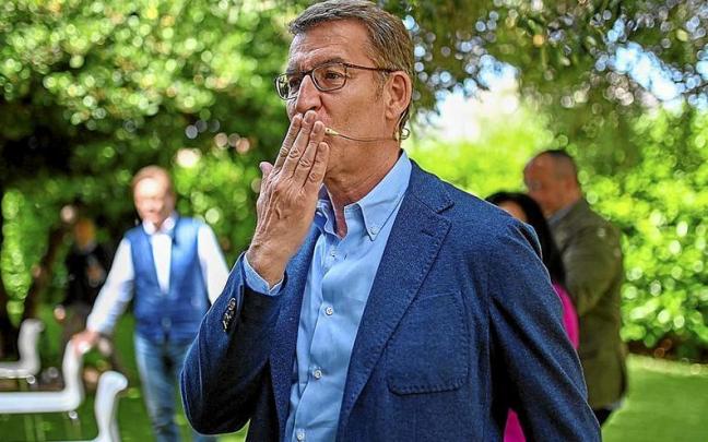 Alberto Núñez Feijóo, ayer en un acto de precampaña en Tarragona donde cargó contra la nueva Ley de Vivienda.