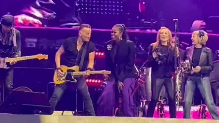 Imagen del momento vivido en el concierto de Springsteen en Barcelona.