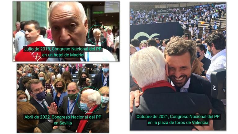 El padre Ángel en congresos del PP.