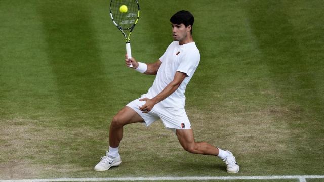 Alcaraz, durante la final de Wimbledon 2025.