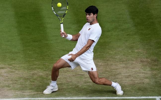Alcaraz, durante la final de Wimbledon 2025.