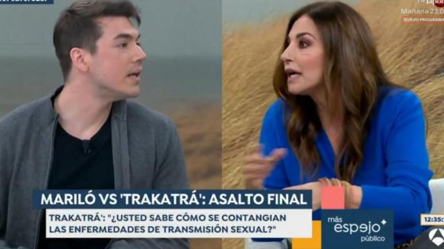 El influencer Trakatrá y Mariló Montero, discutiendo en 'Espejo Público'.