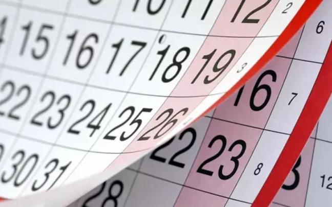 Imagen de un calendario tradicional