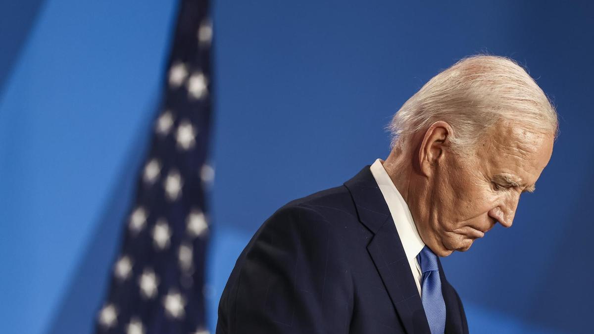 El presidente estadounidense Joe Biden durante una conferencia de prensa