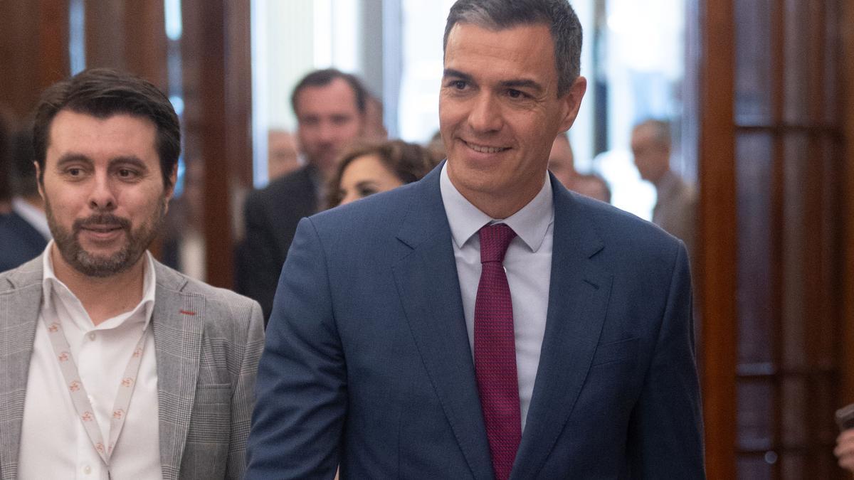 El presidente del Gobierno español, Pedro Sánchez, en el Congreso de los Diputados.