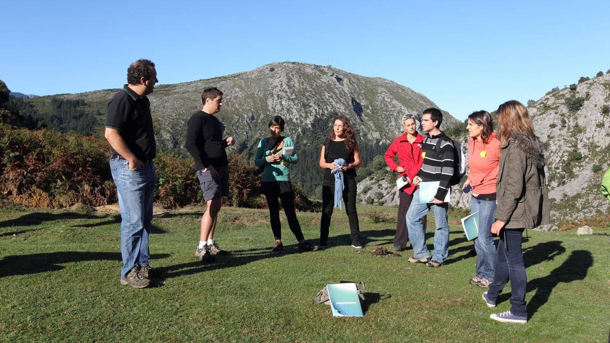 Visitas en el parque natural de Gorbeia.