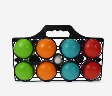 JUEGO DE 8 BOLAS DE PETANCA DE PLÁSTICO